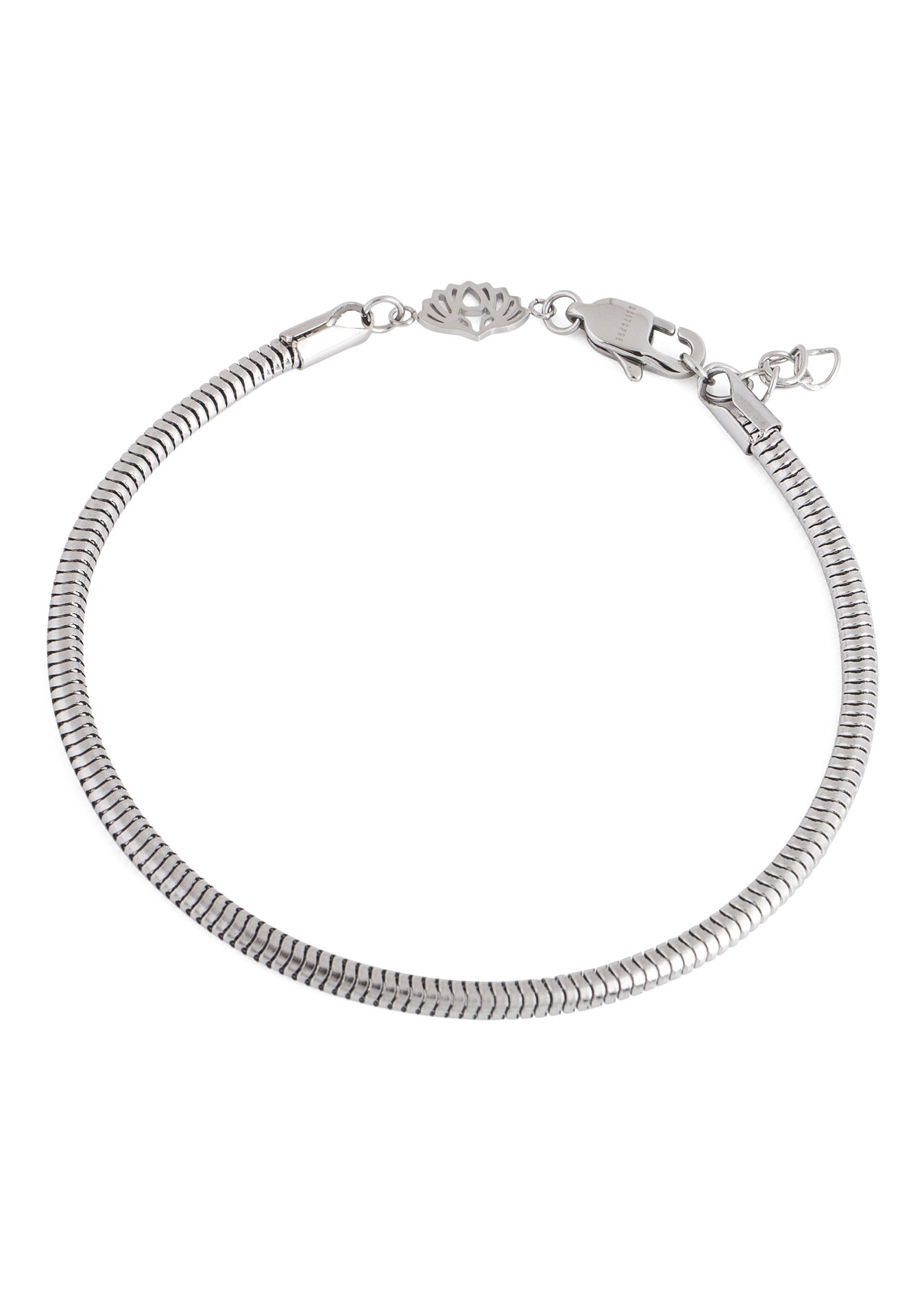 Akitsune-Serpent-Snake-Chain-Link-Bracelet-Silver-3-mm-Full-3