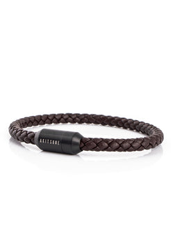 Akitsune-Silva-Leather-Bracelet-Black-Brown-Side