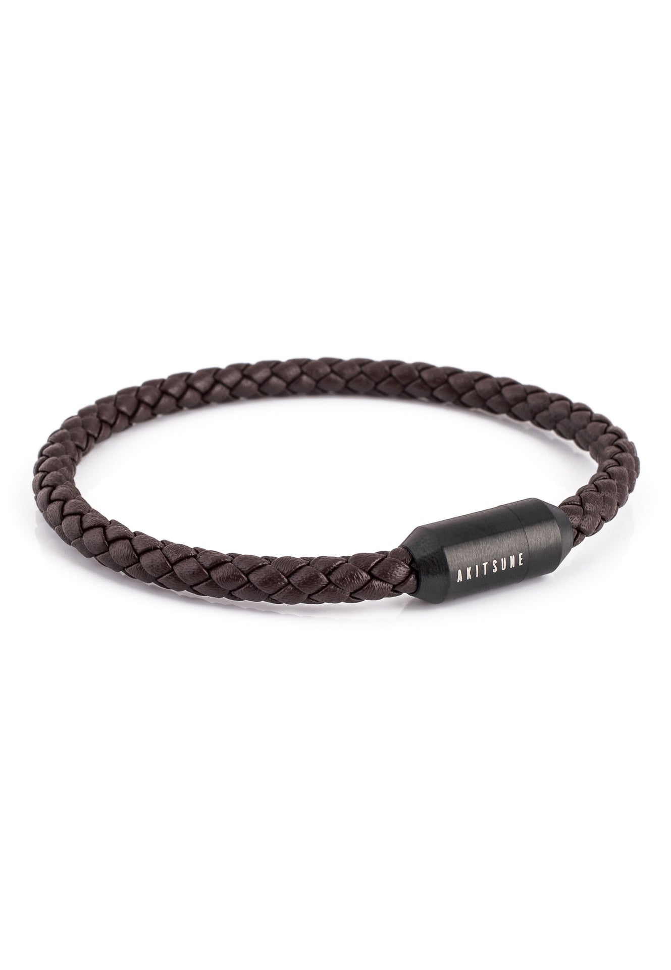 Akitsune-Silva-Leather-Bracelet-Black-Brown