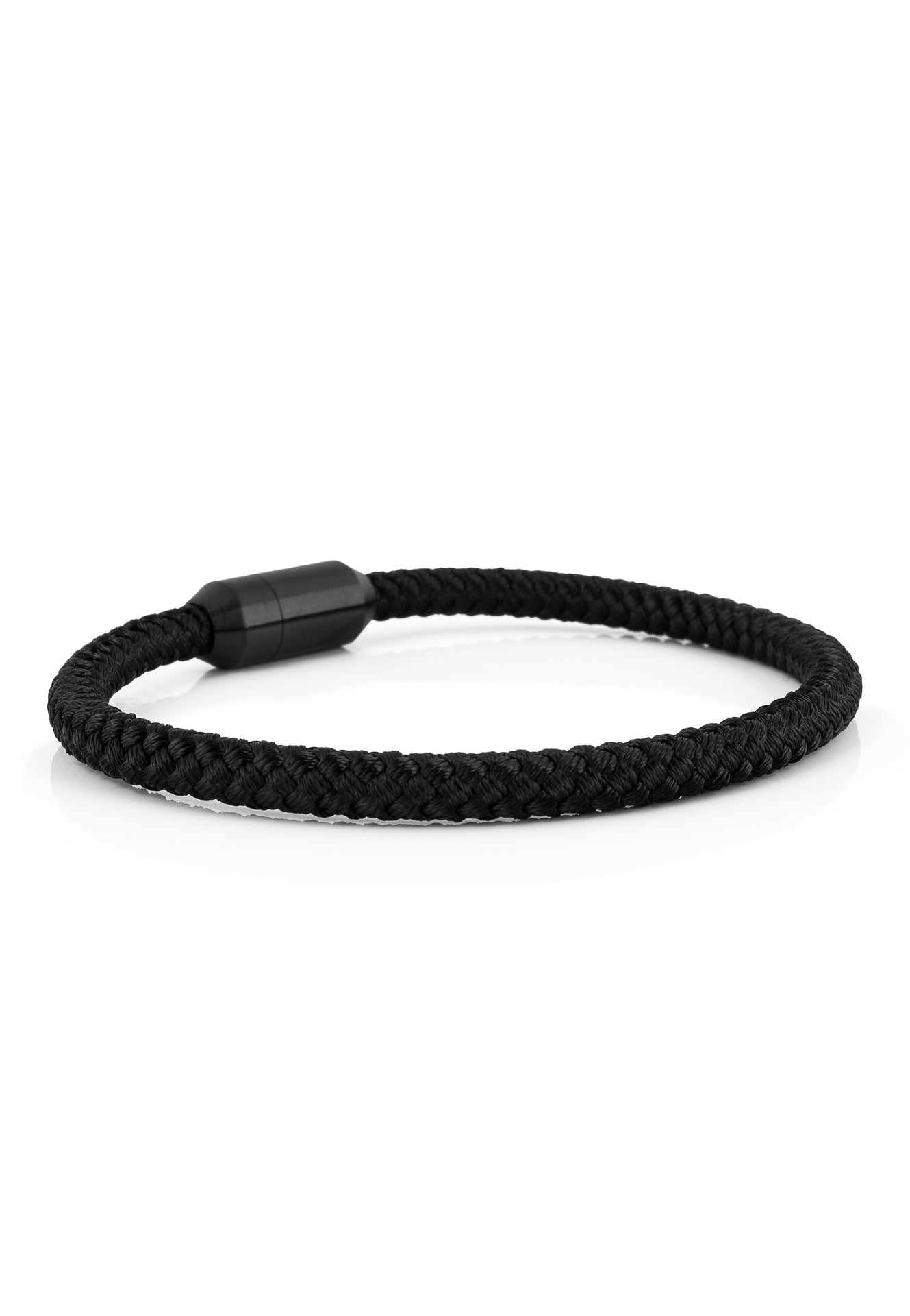 Akitsune-Silva-Nylon-Bracelet-Matte-Black-Black-Open
