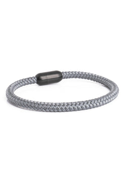 Akitsune-Silva-Nylon-Bracelet-Matte-Black-Grey-Nautical-Slim-Back