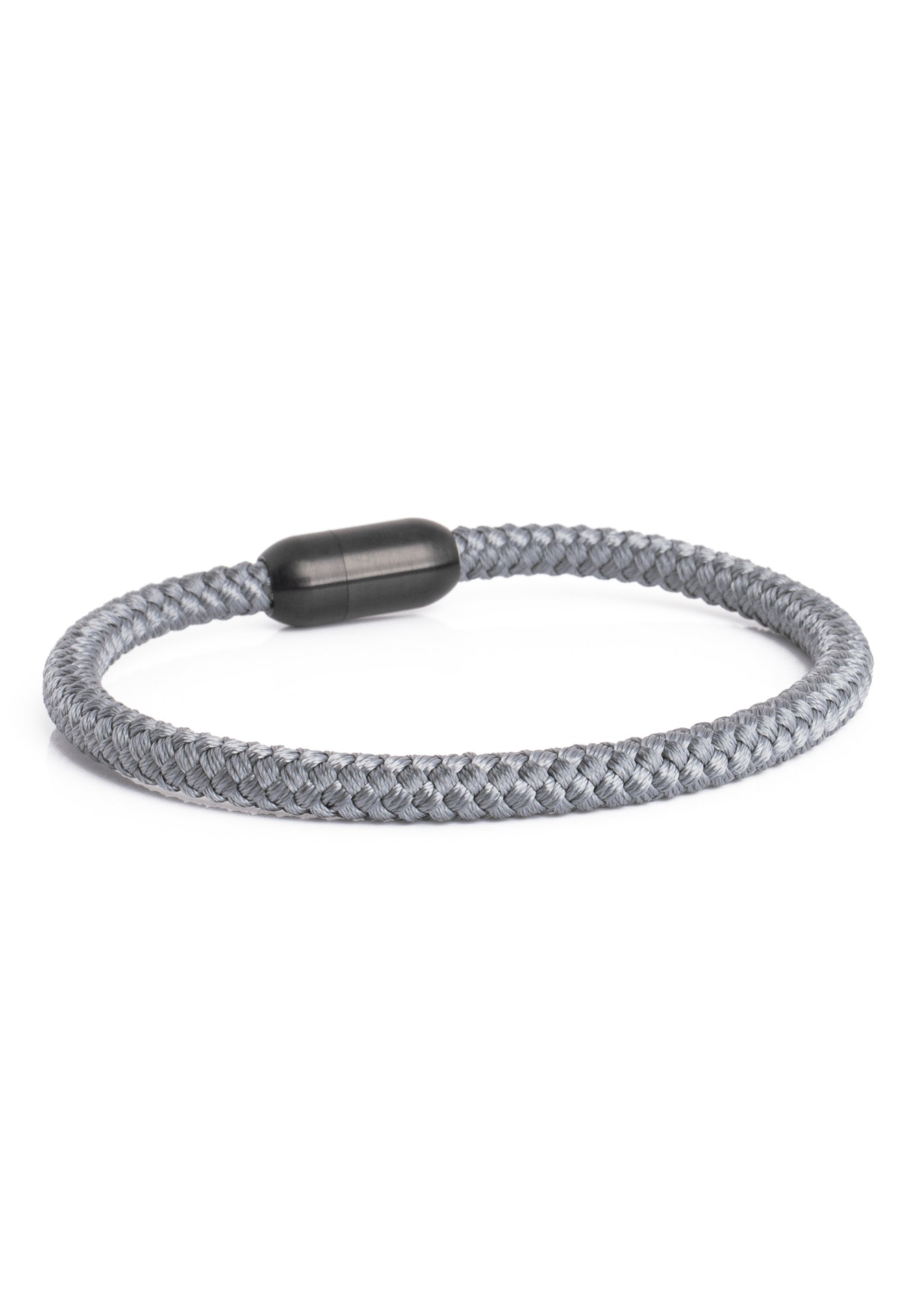 Akitsune-Silva-Nylon-Bracelet-Matte-Black-Grey-Nautical-Slim-Back