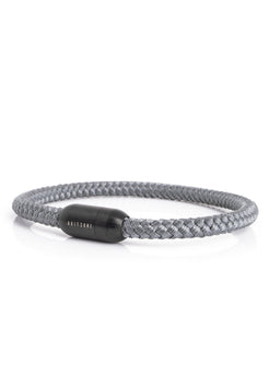 Akitsune-Silva-Nylon-Bracelet-Matte-Black-Grey-Nautical-Slim
