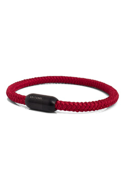 Akitsune-Silva-Nylon-Bracelet-Matte-Black-Wine-Red-Side