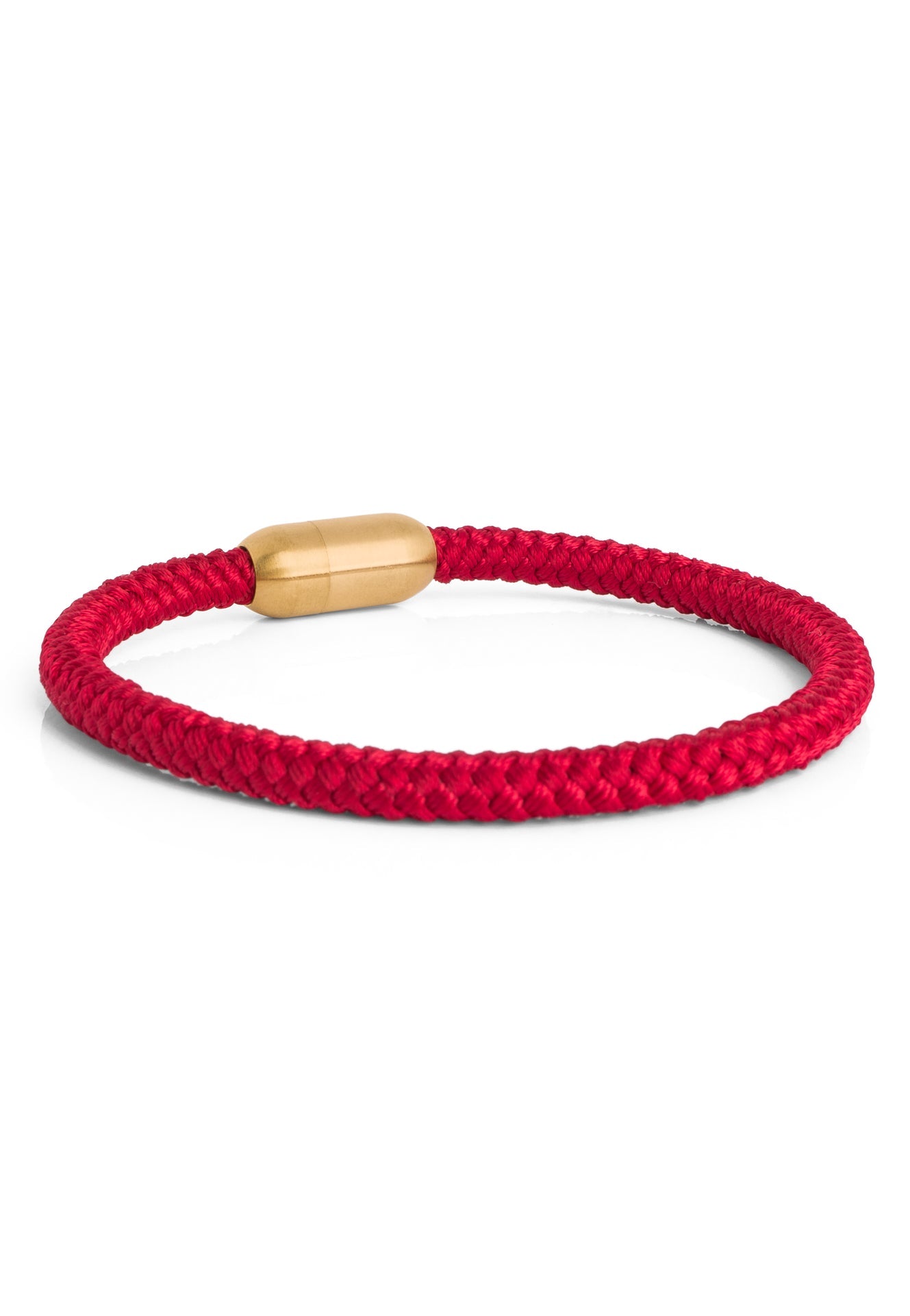 Akitsune-Silva-Nylon-Bracelet-Matte-Gold-Winered-Side-3
