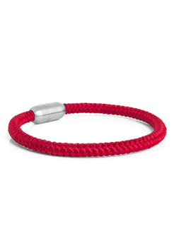 Akitsune-Silva-Nylon-Bracelet-Silver-Burgundy