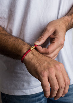 Akitsune-Silvus-Nylon-Bracelet-Matte-Gold-Maroon-6