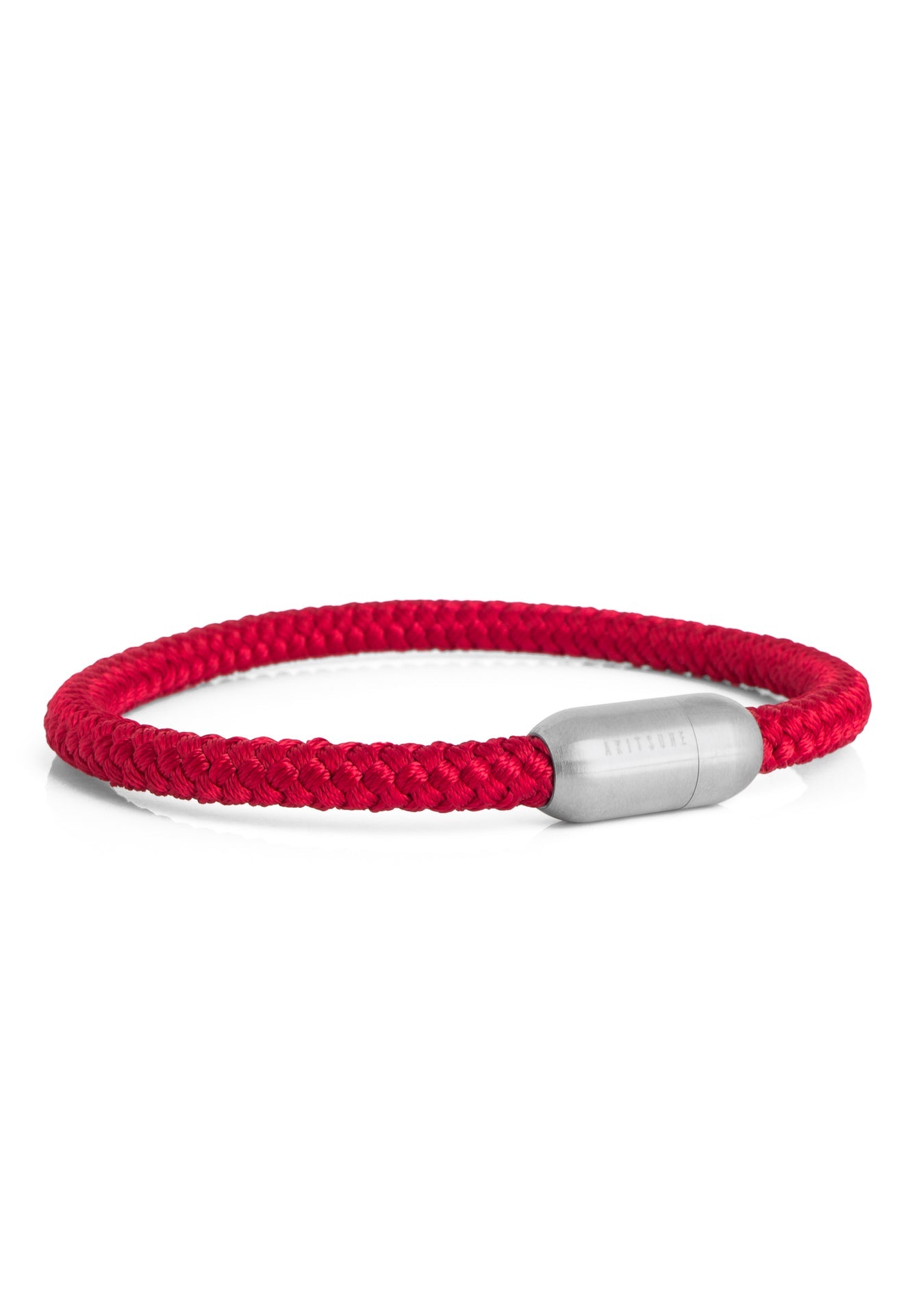 Akitsune-Silvus-Nylon-Bracelet-Matte-Silver-Maroon-2