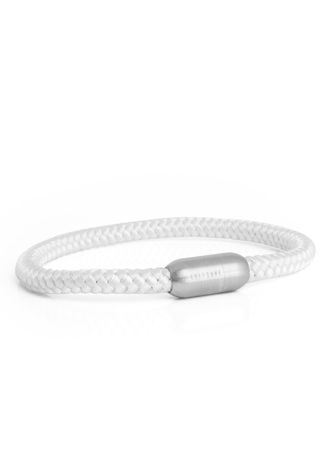 Akitsune-Silvus-Nylon-Bracelet-Matte-Silver-White-2