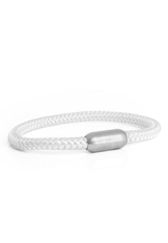 Akitsune-Silvus-Nylon-Bracelet-Matte-Silver-White-2
