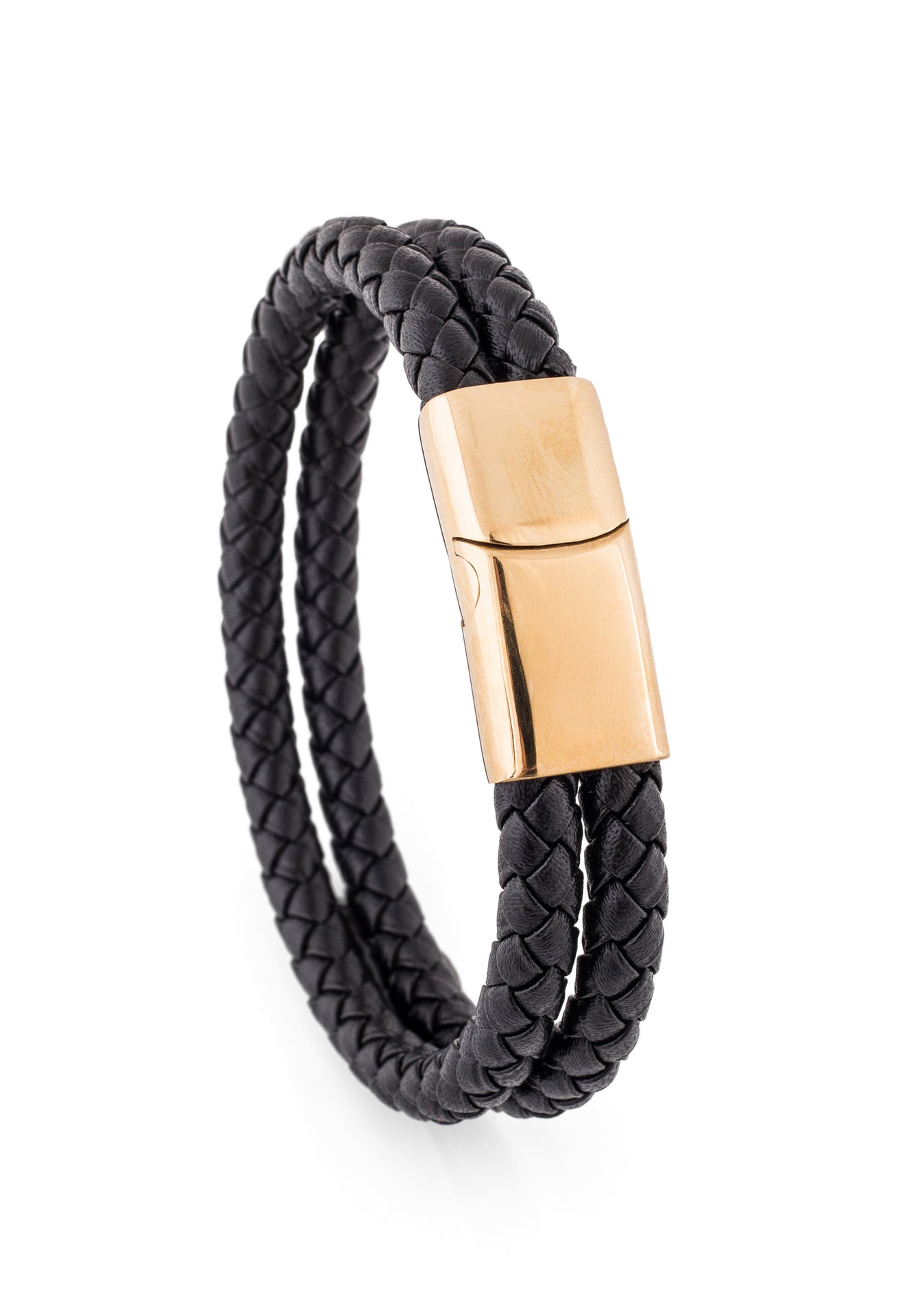 Akitsune-Simplicitas-Bracelet-Matte-Gold-Black-Magnetic-Clasp