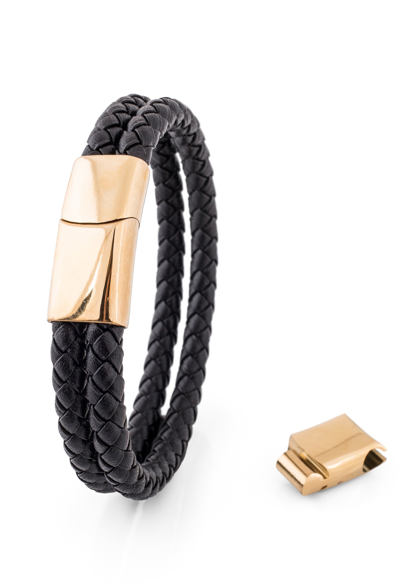 Akitsune-Simplicitas-Bracelet-Matte-Gold-Black-Up