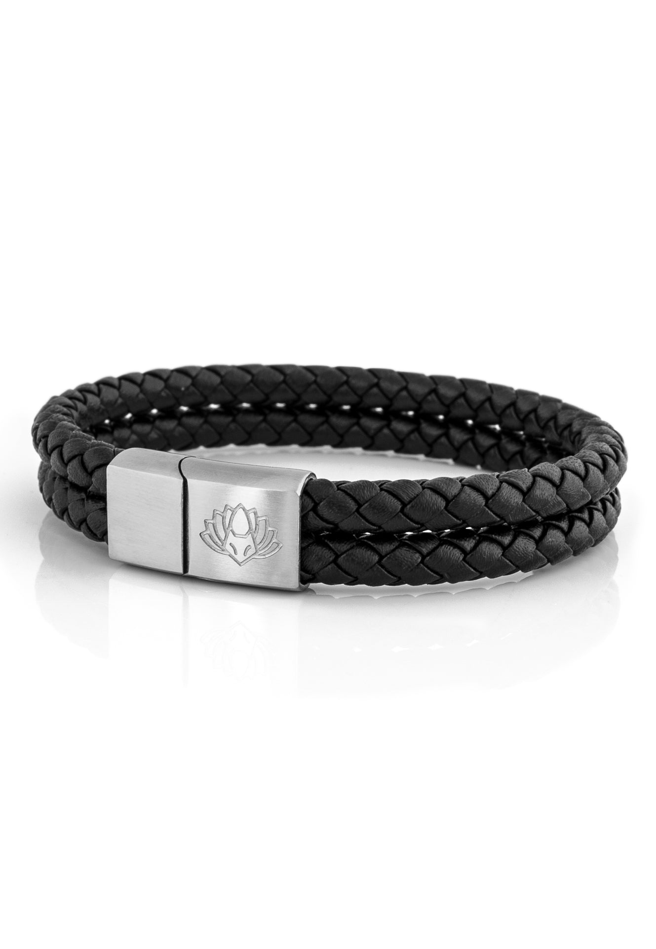Simplicitas Bracelet Silver - Black | Akitsune Premium Jewelry