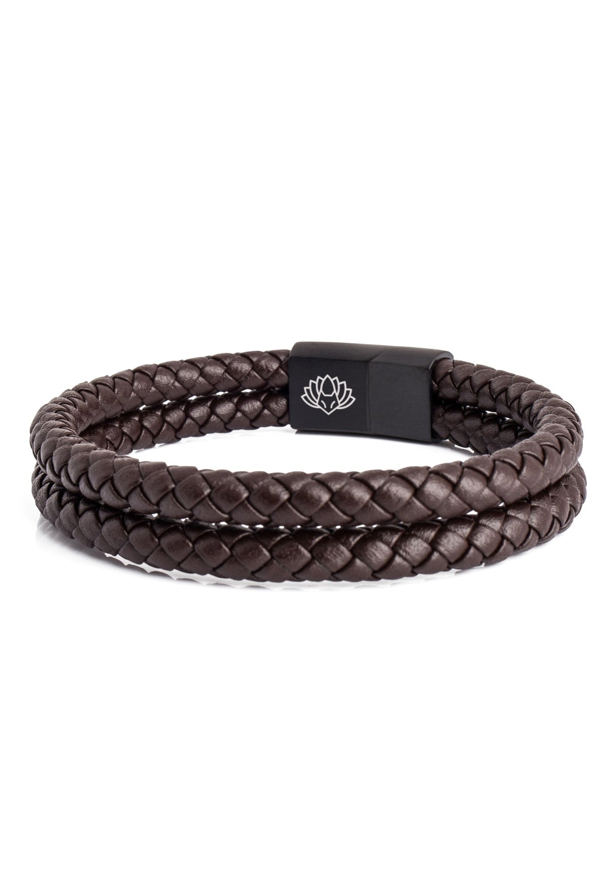 Akitsune-Simplicitas-Leather-Bracelet-Matte-Black-Open