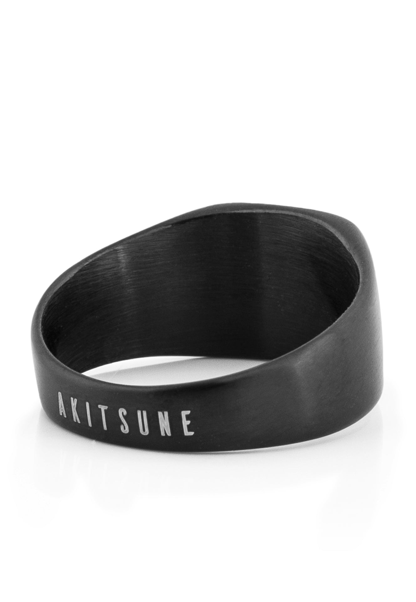 Akitsune-Solida-Signet-Ring-Matte-Black-Back