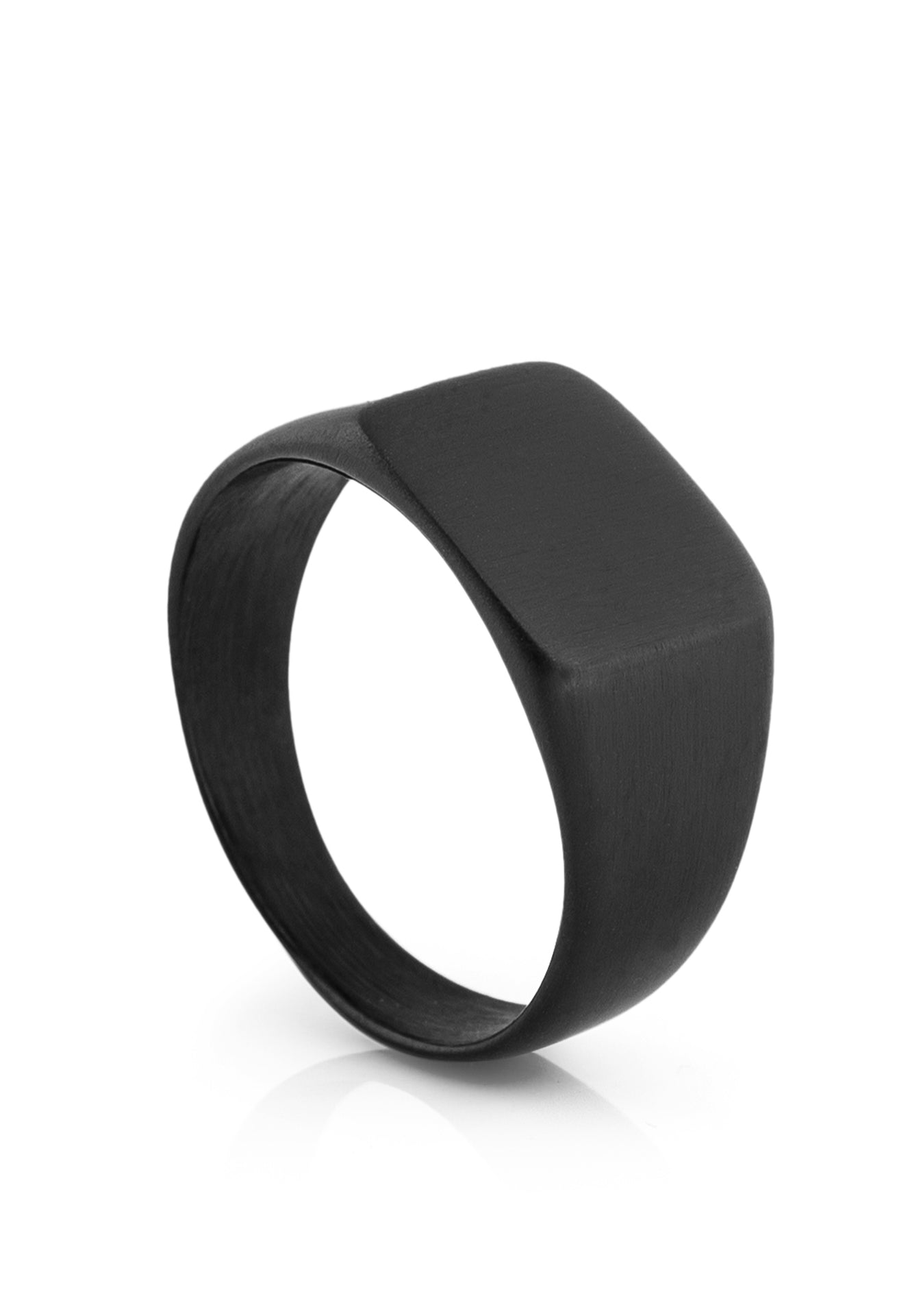 Akitsune-Solida-Signet-Ring-Matte-Black-Side