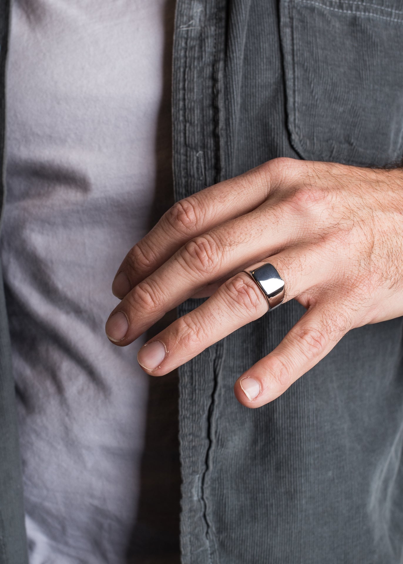 Solida Signet Ring Silver | Akitsune Premium Jewelry Online Shop
