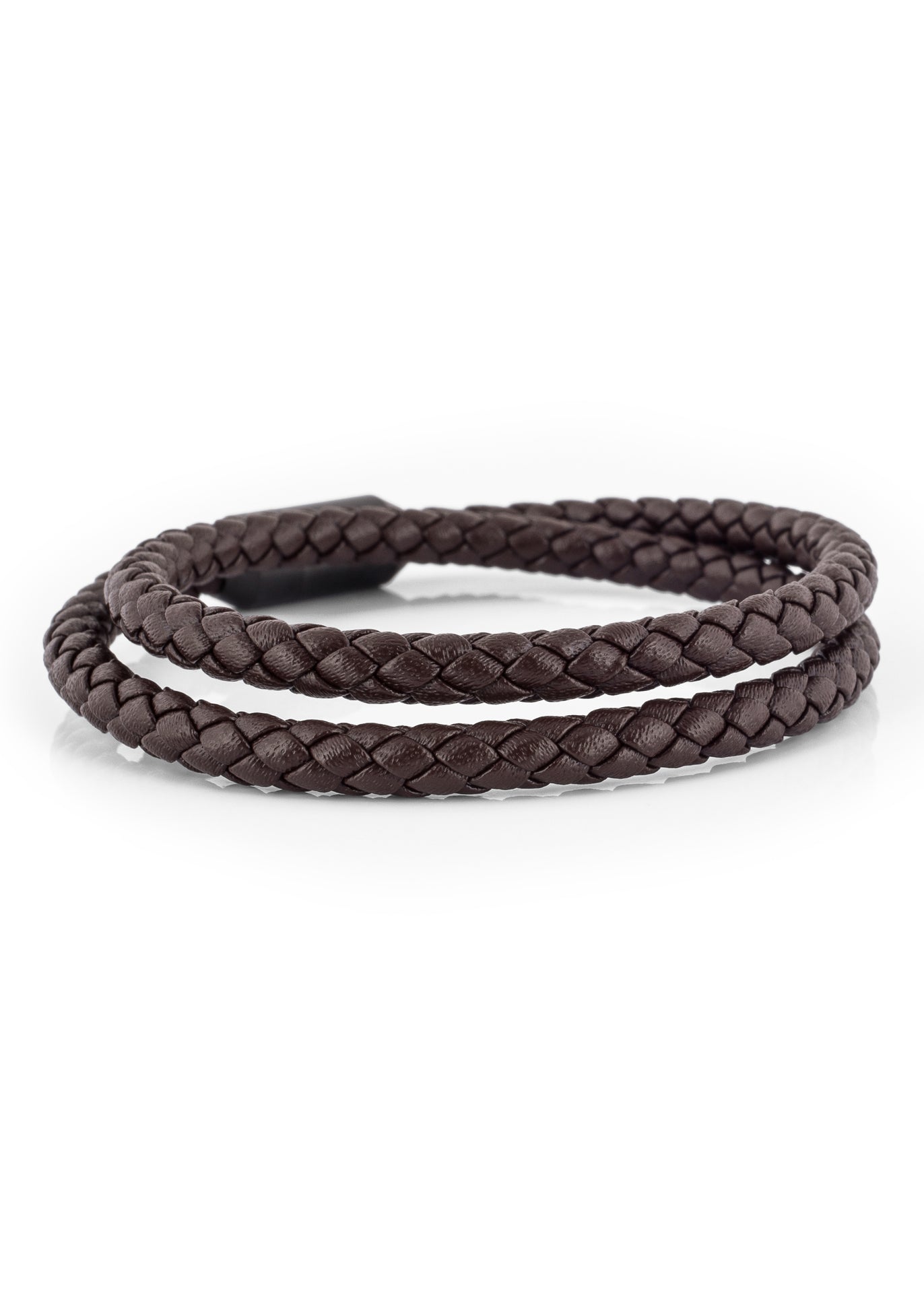 Akitsune-Suprema-Leather-Bracelet-Black-Brown-Side