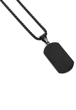 Akitsune-Terra-Pendant-Necklace-Matte-Black-Chain-Earth-Hammered-Mens-Style-Back