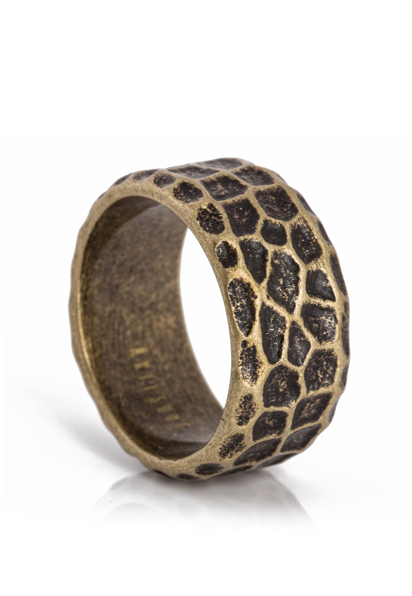Akitsune-Terra-Ring-Brass-Band-Hammered-Mens-Side