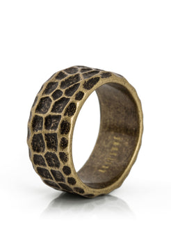 Akitsune-Terra-Ring-Brass-Band-Hammered-Mens
