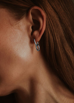 Akitsune-Unity-Earrings-Silver-Model