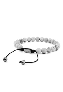 Akitsune-Venatio-Beaded-Bracelet-Silver-Howlite-White-6