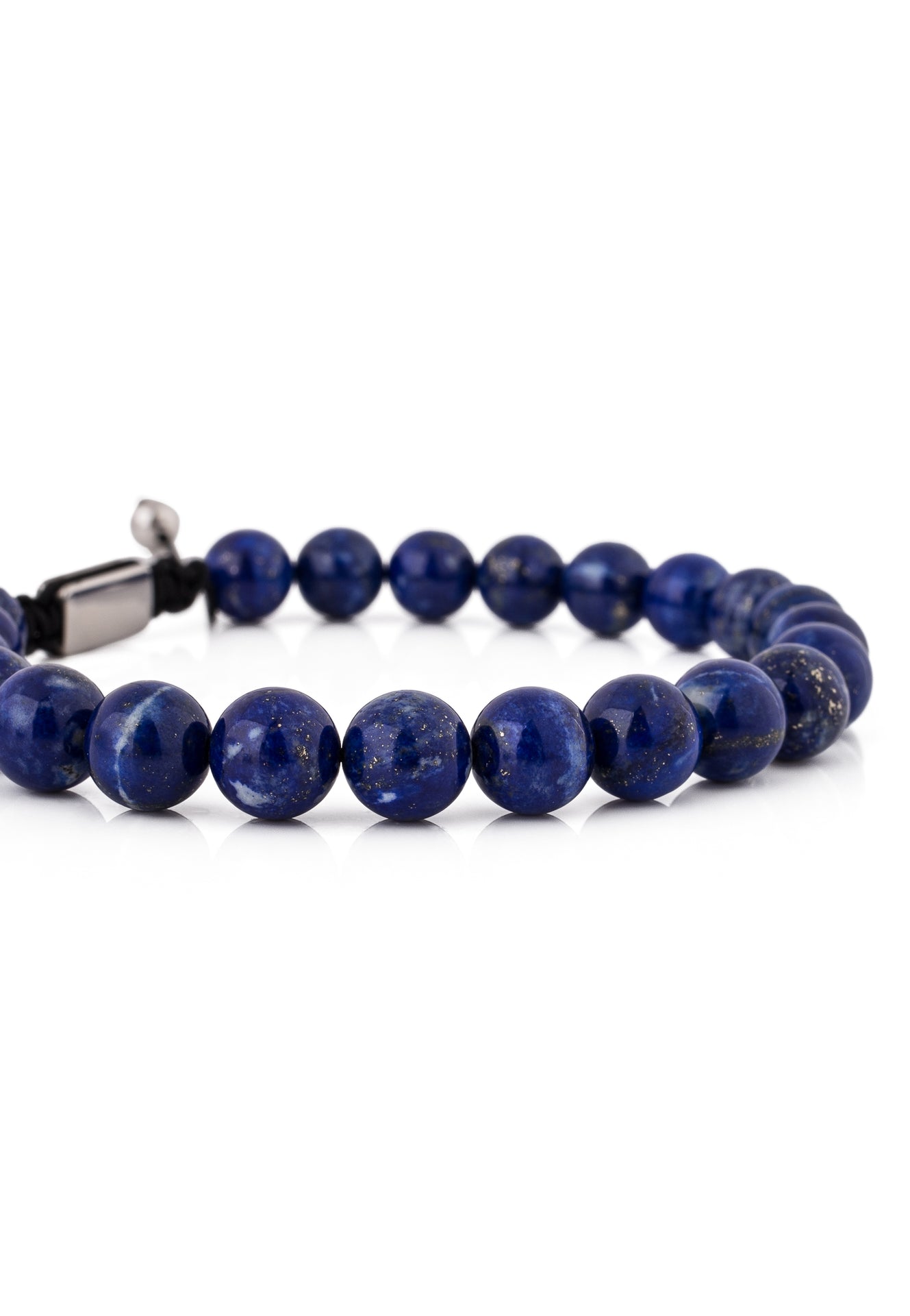 Akitsune-Venatio-Beaded-Bracelet-Silver-Lapis-Blue-6