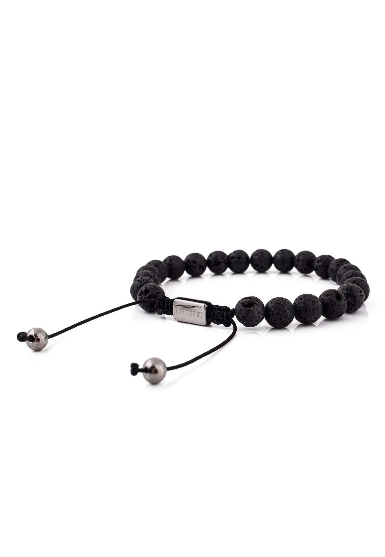 Akitsune-Venatio-Beaded-Bracelet-Silver-Lava-Stone-Black-3
