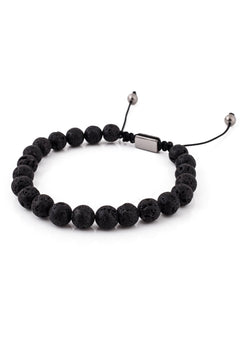Akitsune-Venatio-Beaded-Bracelet-Silver-Lava-Stone-Black-4