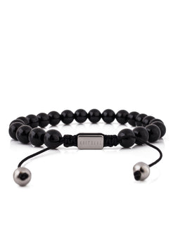 Akitsune-Venatio-Beaded-Bracelet-Silver-Marble-Black-2