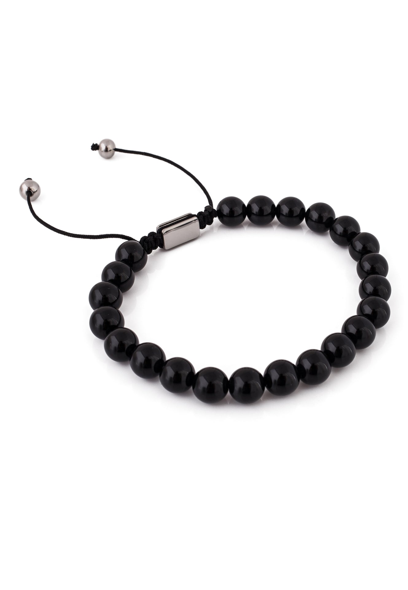 Akitsune-Venatio-Beaded-Bracelet-Silver-Marble-Black-4