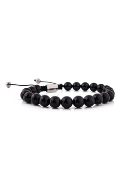 Akitsune-Venatio-Beaded-Bracelet-Silver-Marble-Black-5