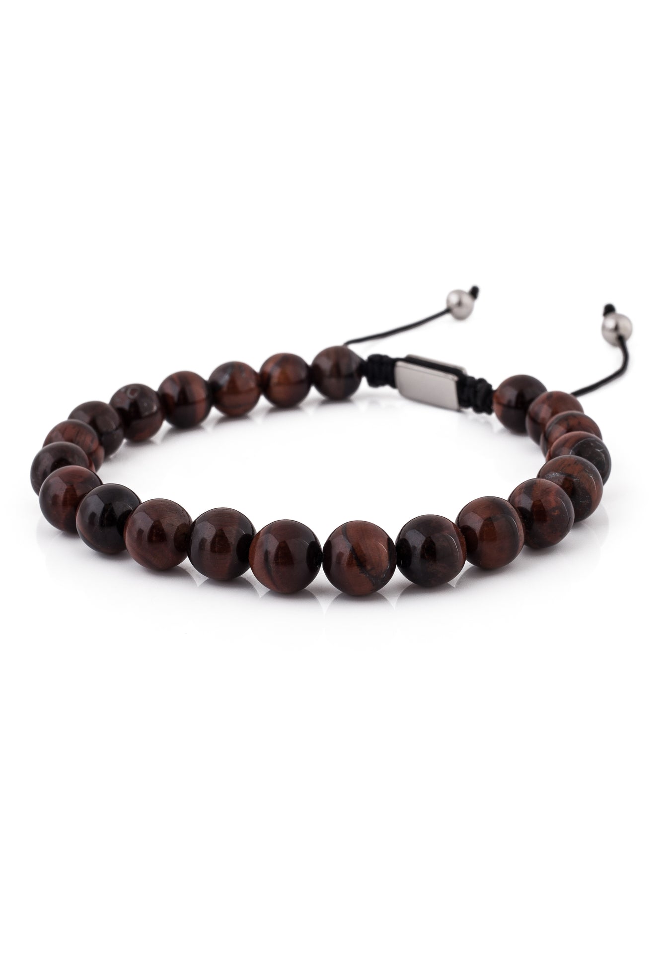 Akitsune-Venatio-Beaded-Bracelet-Silver-Tiger-Eye-Red-5