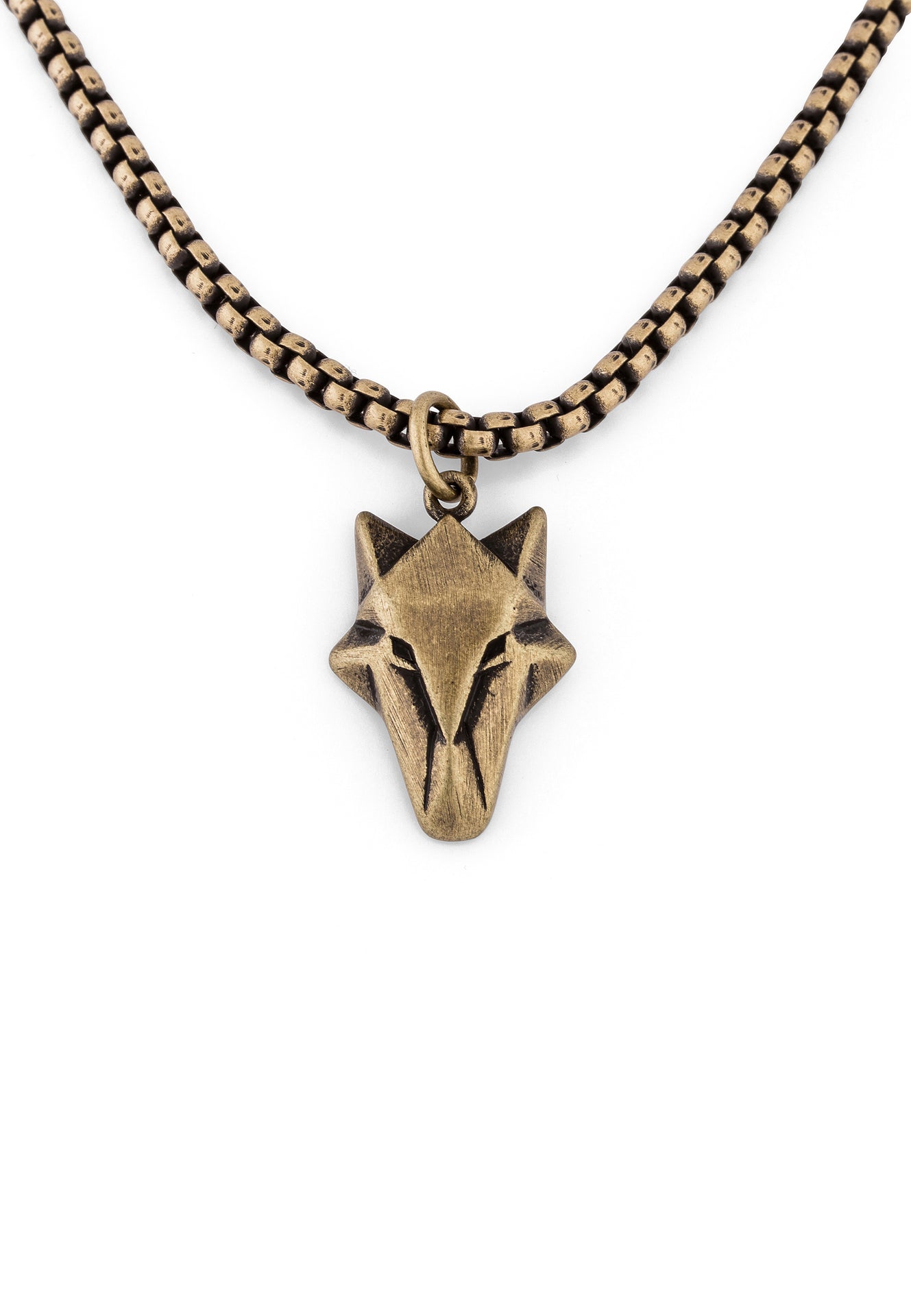 Akitsune-Vulpes-Pendant-Necklace-Fox-Style-Brass-Front