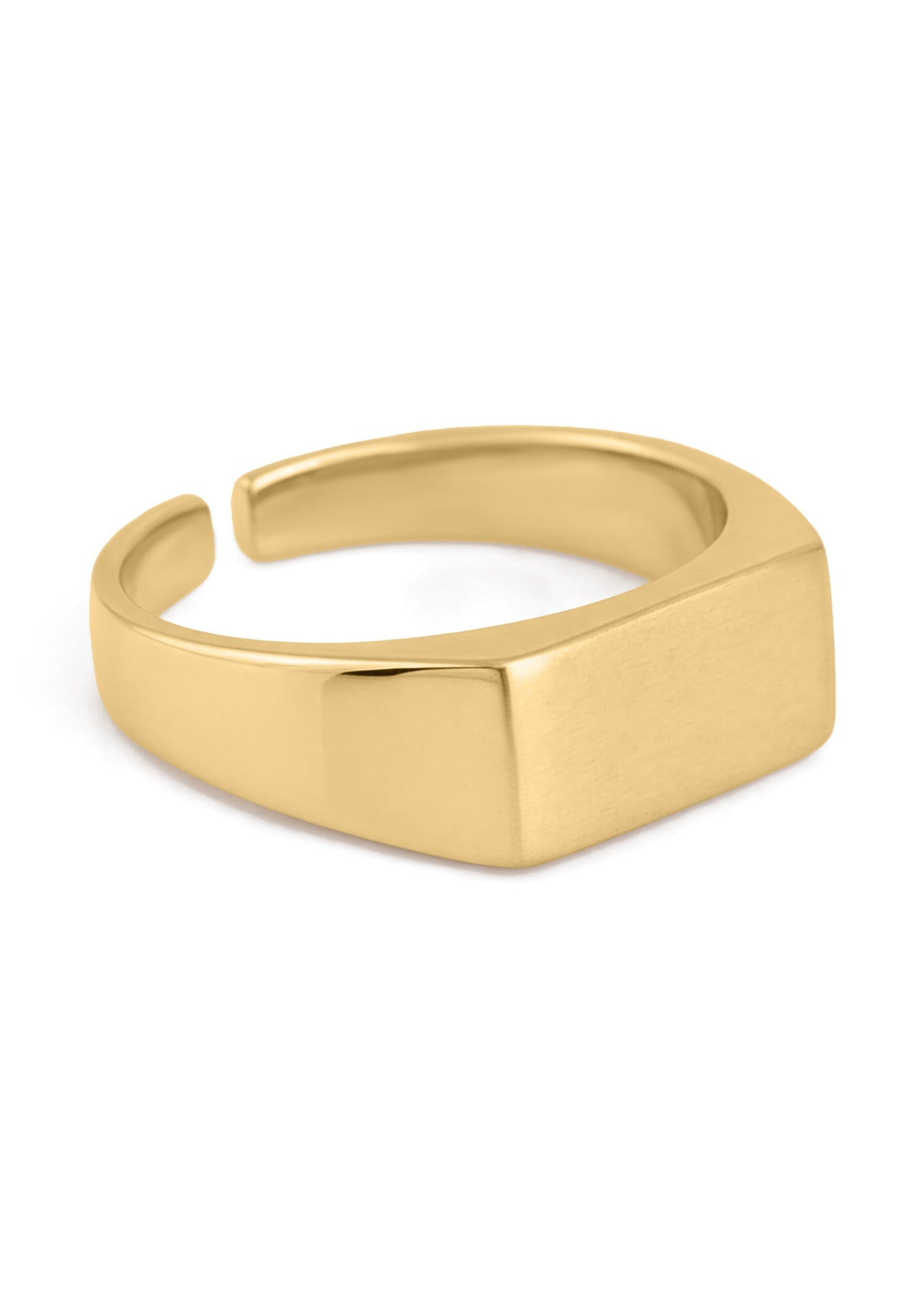 Gold ring on a white background