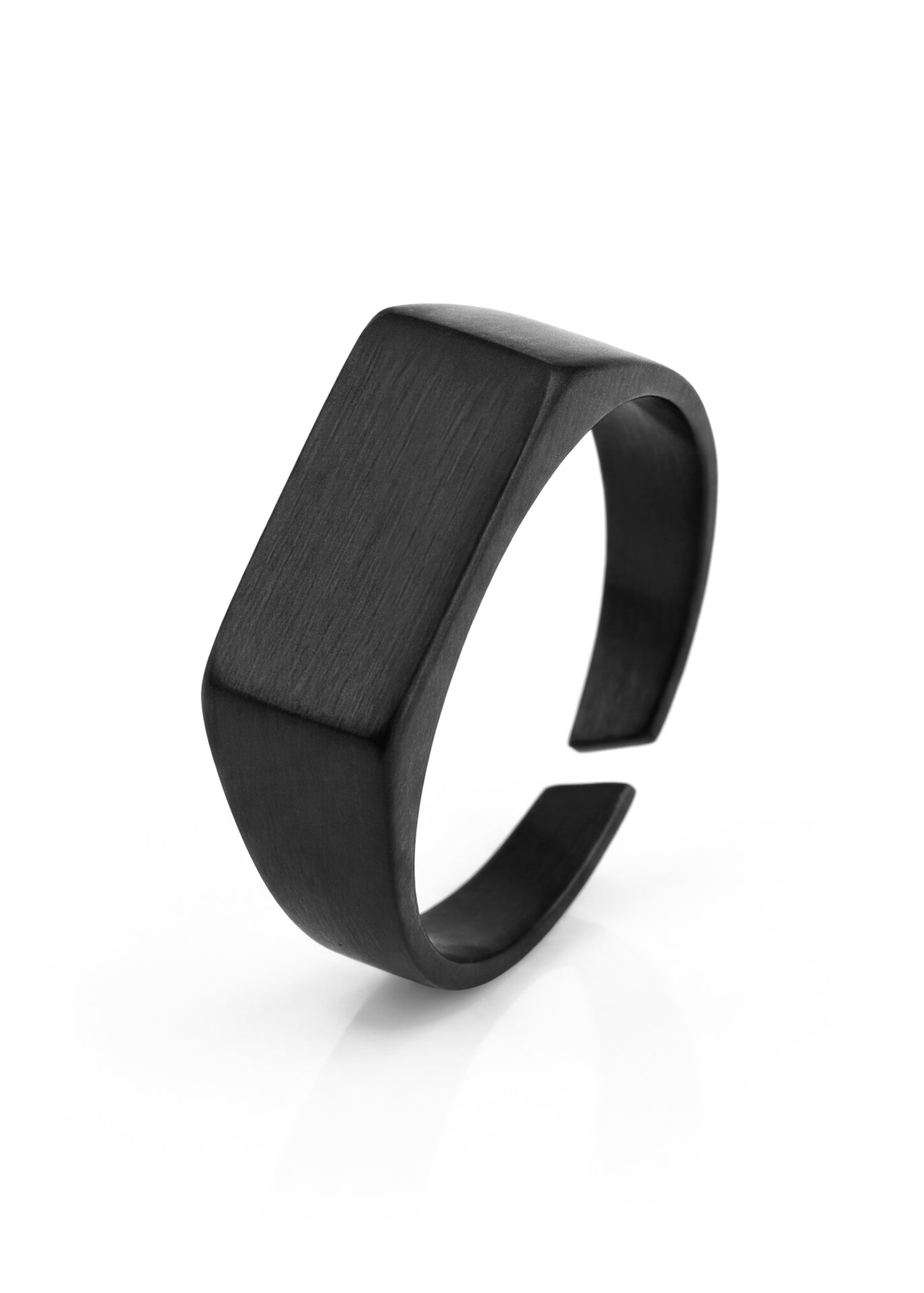 Black metal bracelet on a white background