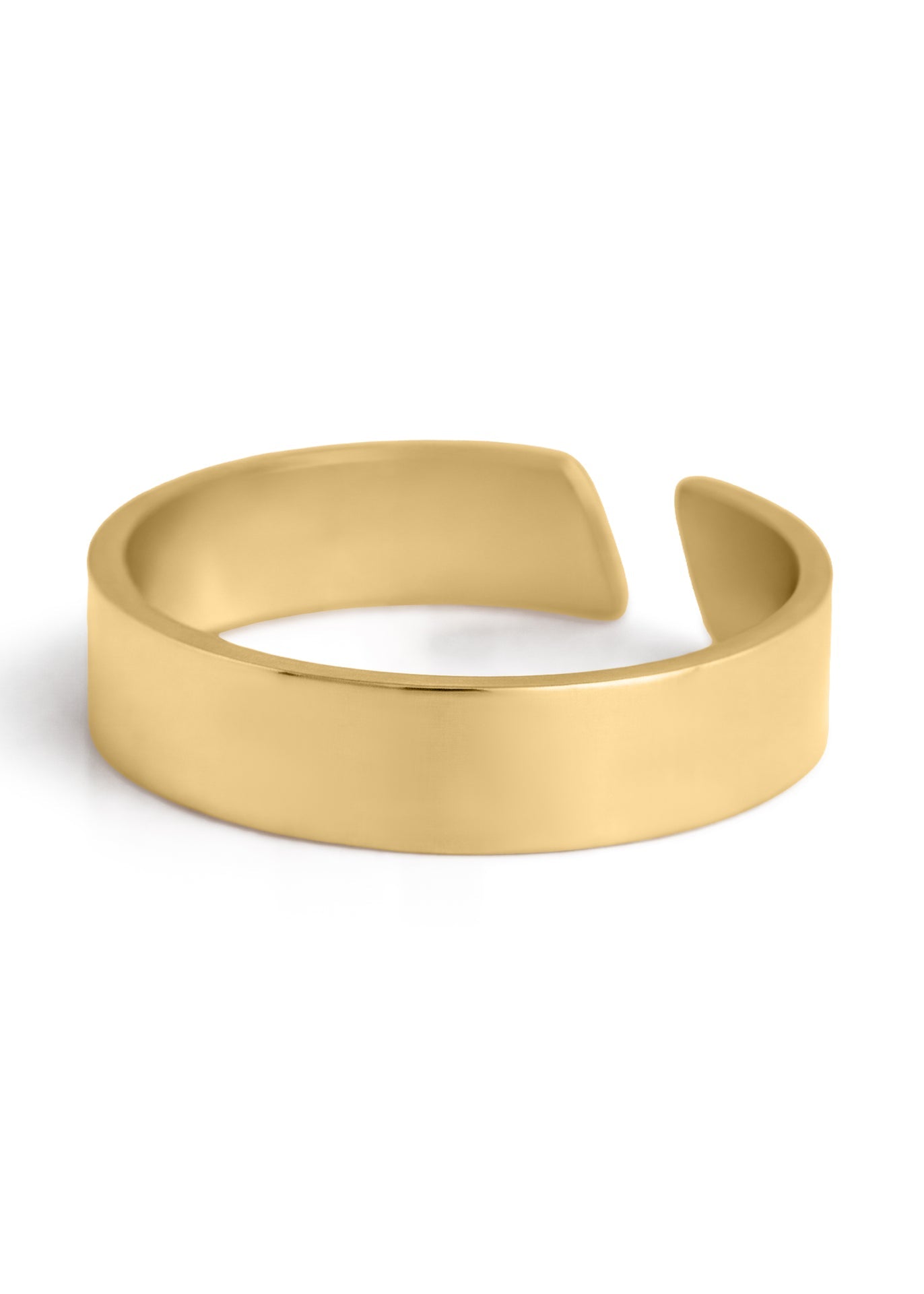 Gold bracelet on a white background