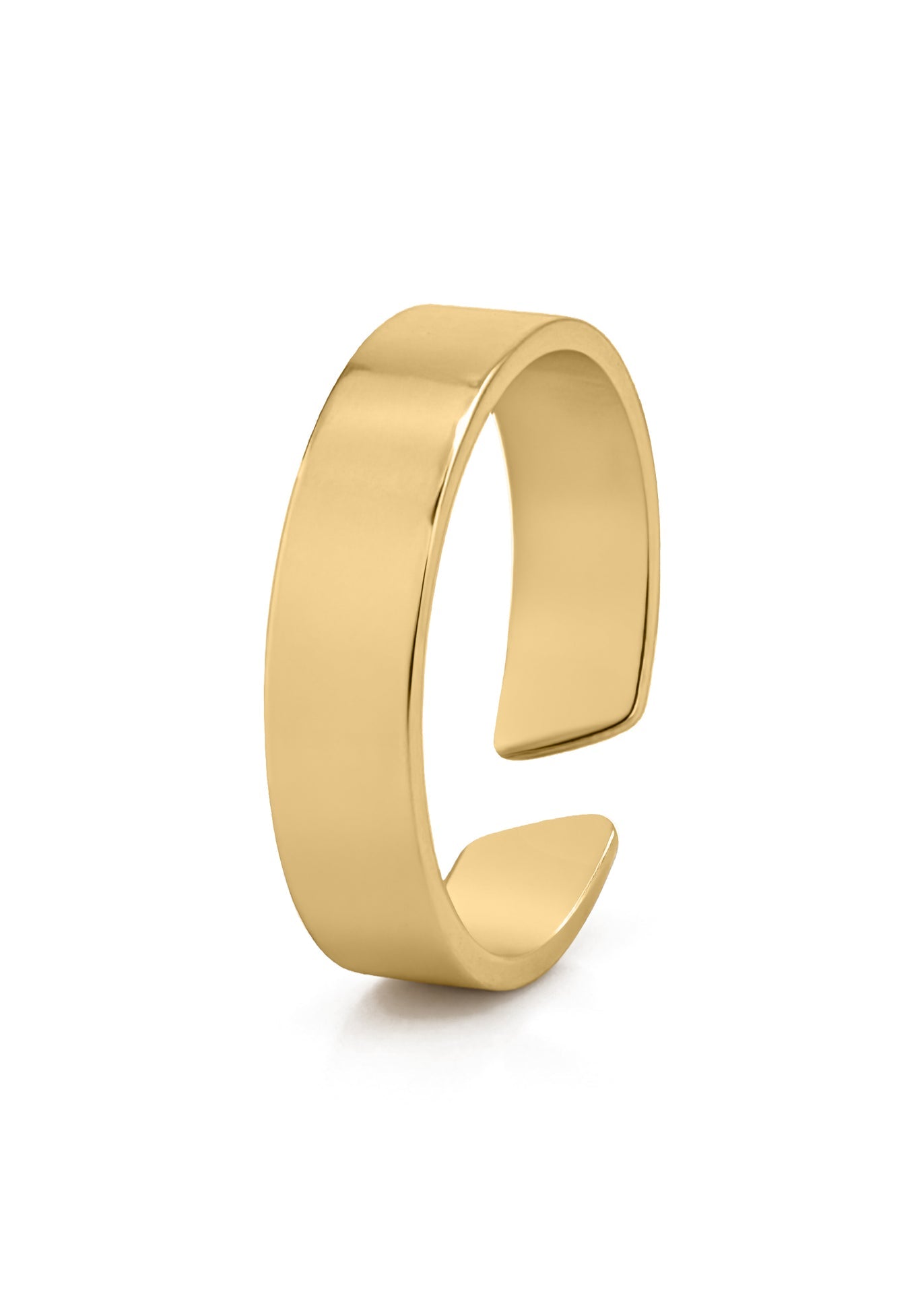 Gold bracelet on a white background