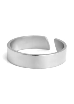 Silver bracelet on a white background