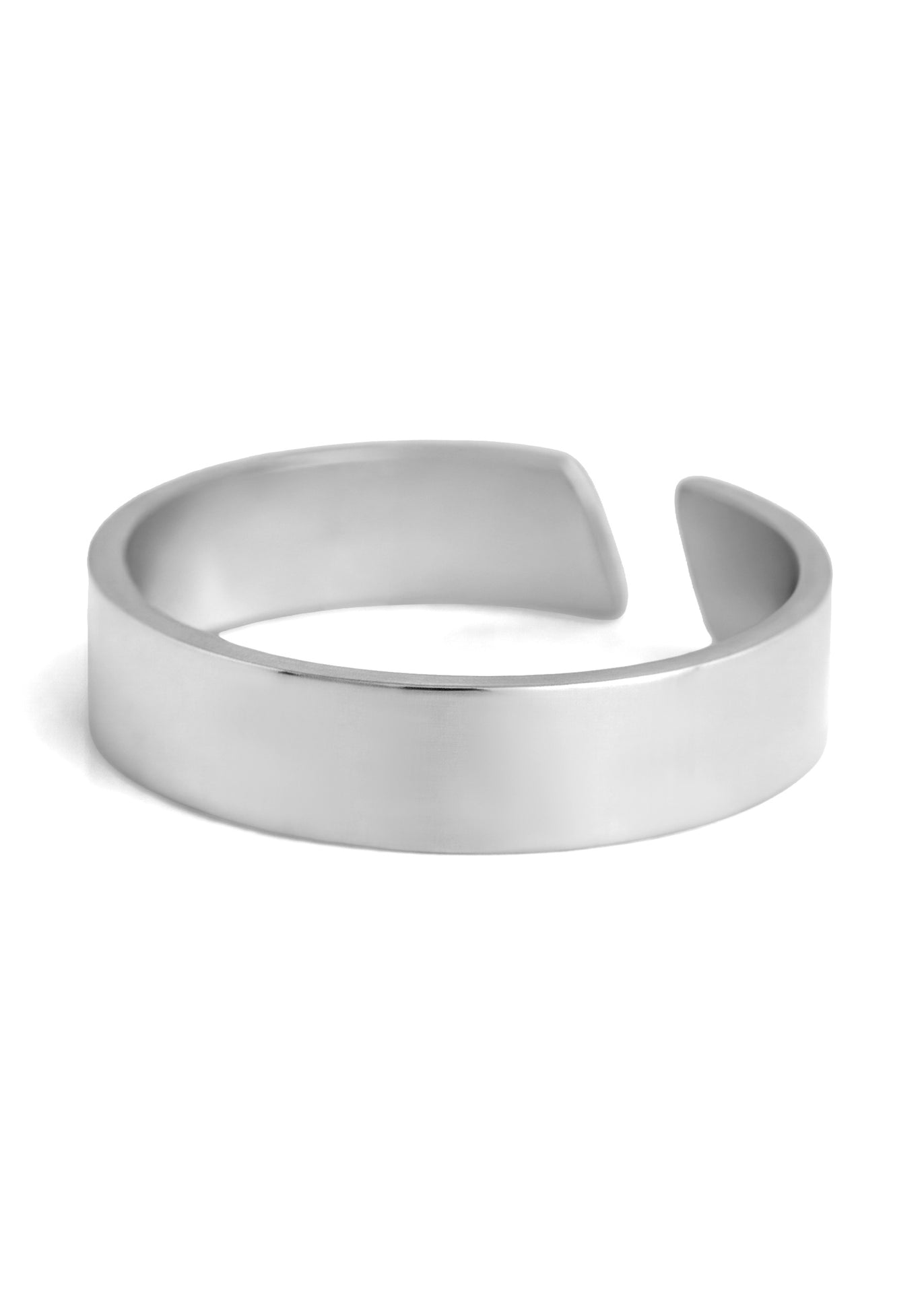 Silver bracelet on a white background