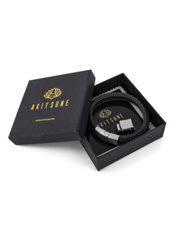 Fides-Leather-Bracelet-Mens-Matte-Silver-Brown-Back