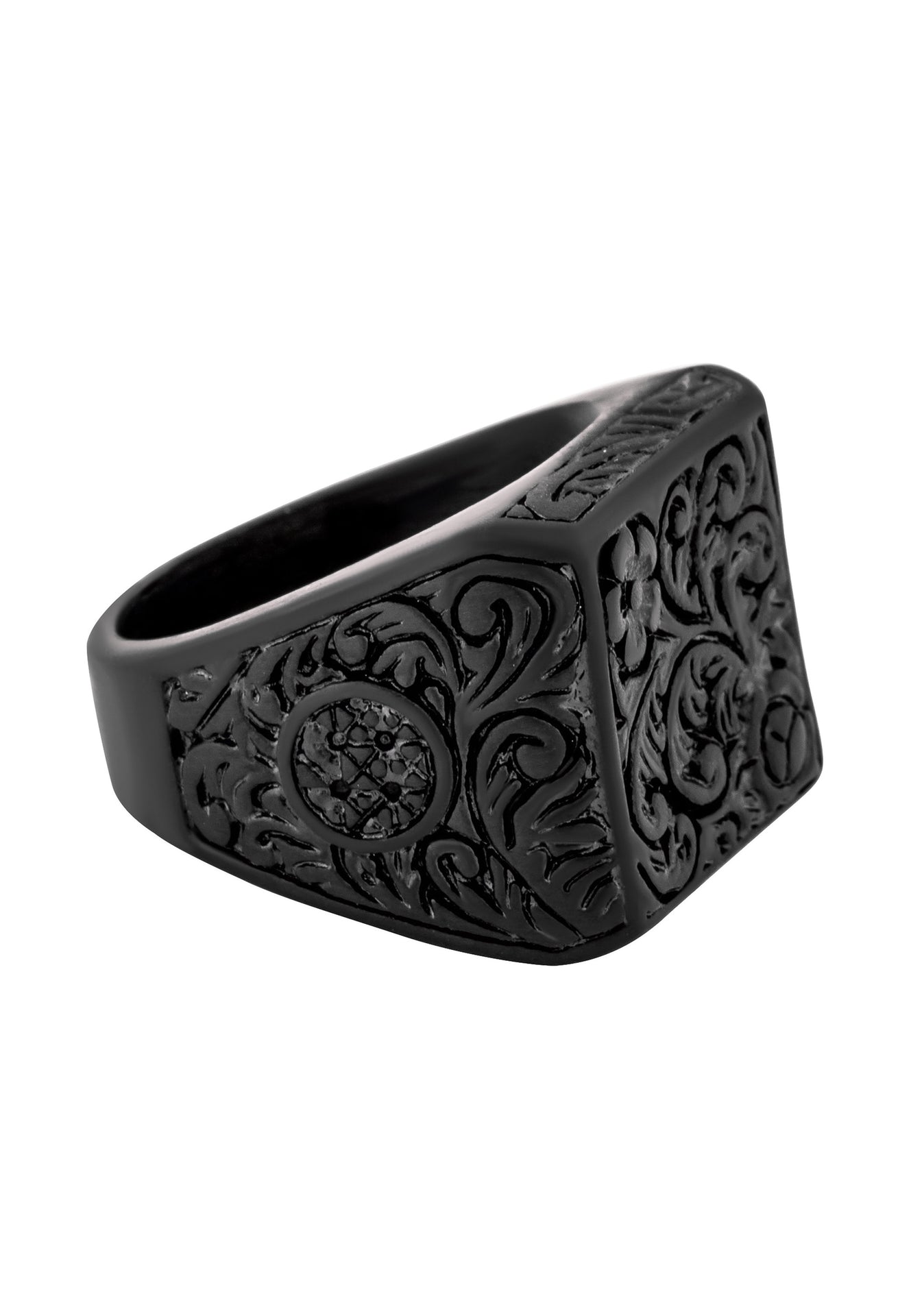 Floris-Ring-Matte-Black-Floral-Ornament-Side