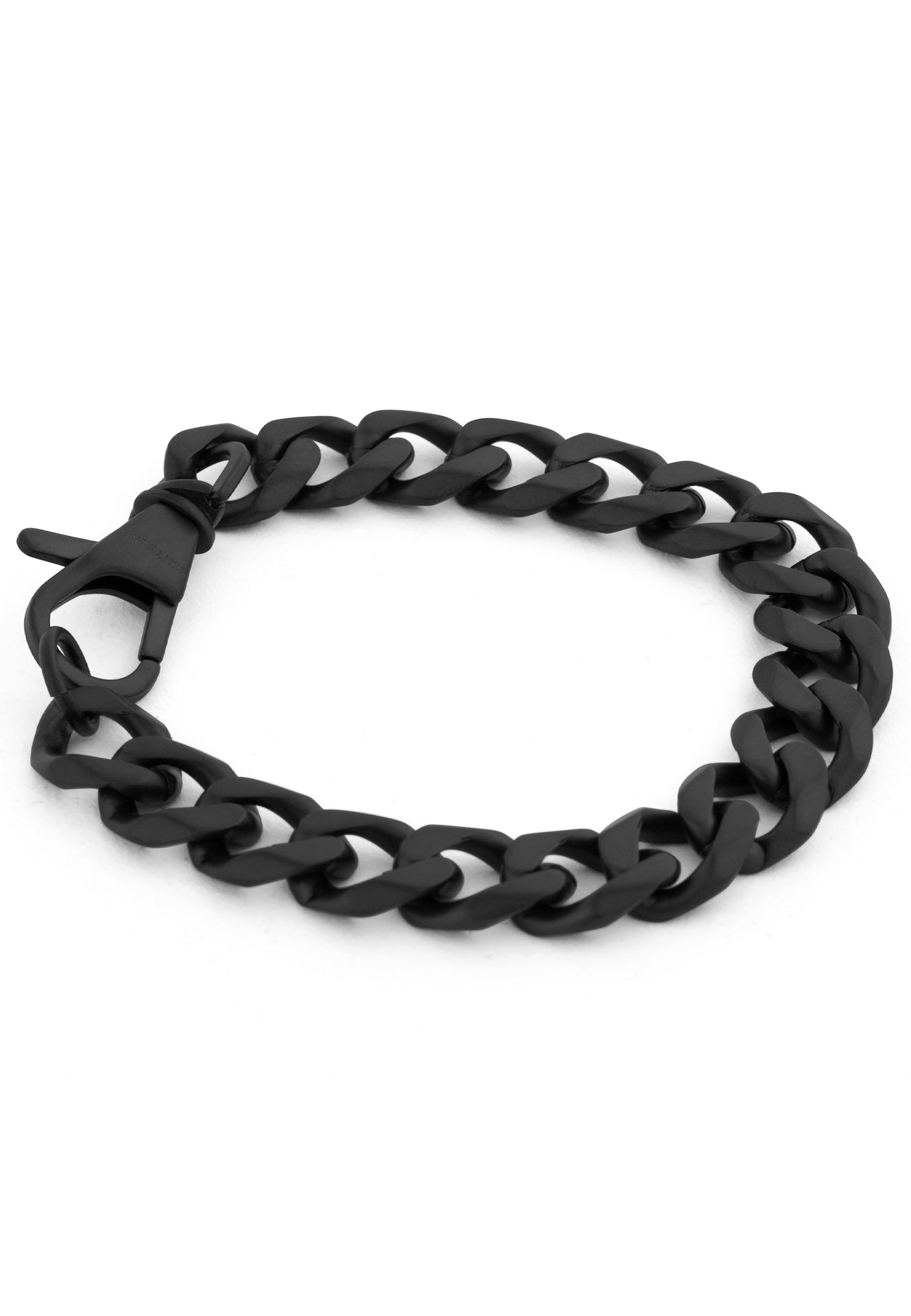 Militium-Metal-Chain-Bracelet-Matte-Black-Side