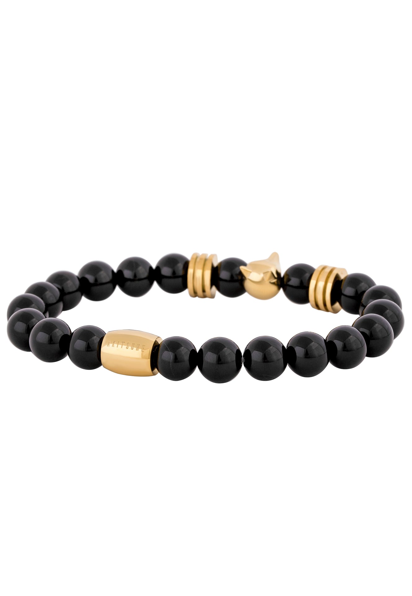 Obsidian-Bracelet-Gold-Black-Bead-Back