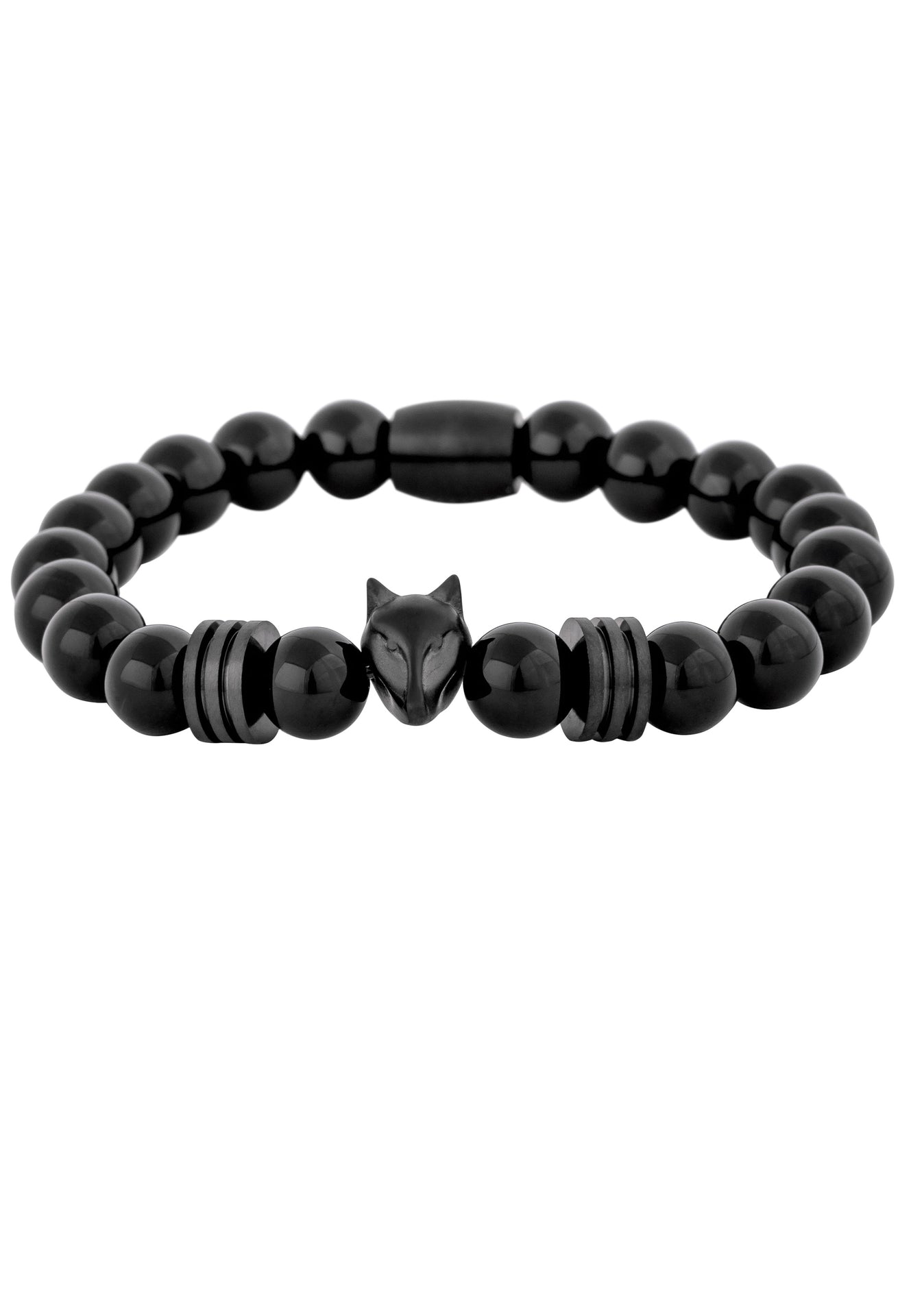 Obsidian-Bracelet-Matte-Black-Black-Bead-Front