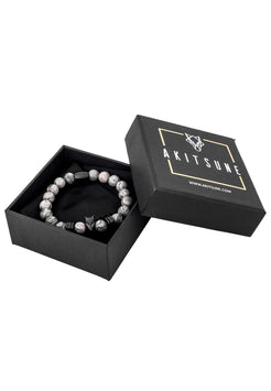Obsidian-Bracelet-Matte-Black-Grey-Bead-Box-Packaging