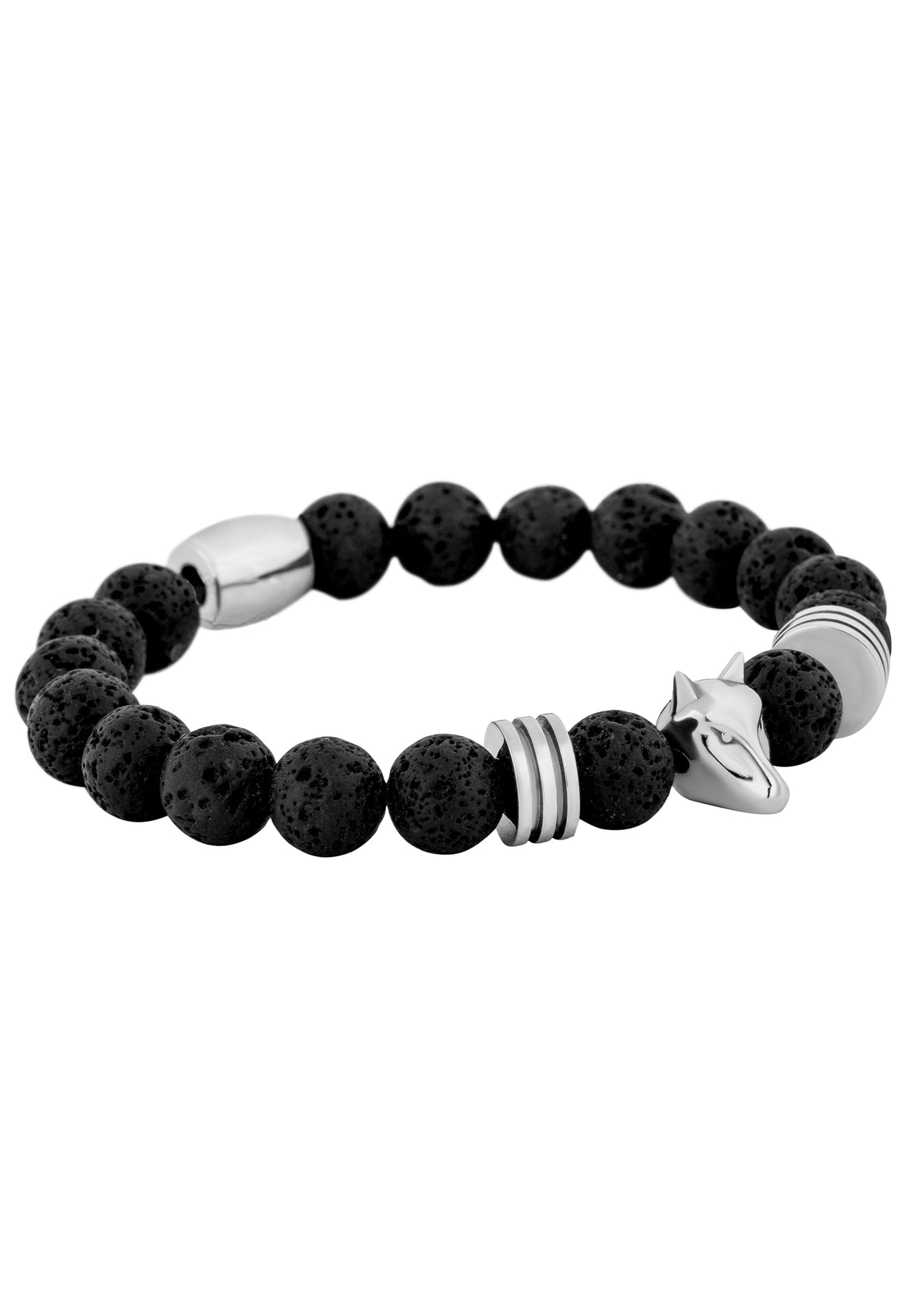 Obsidian-Bracelet-Silver-Lavastone-Black-Bead-Side