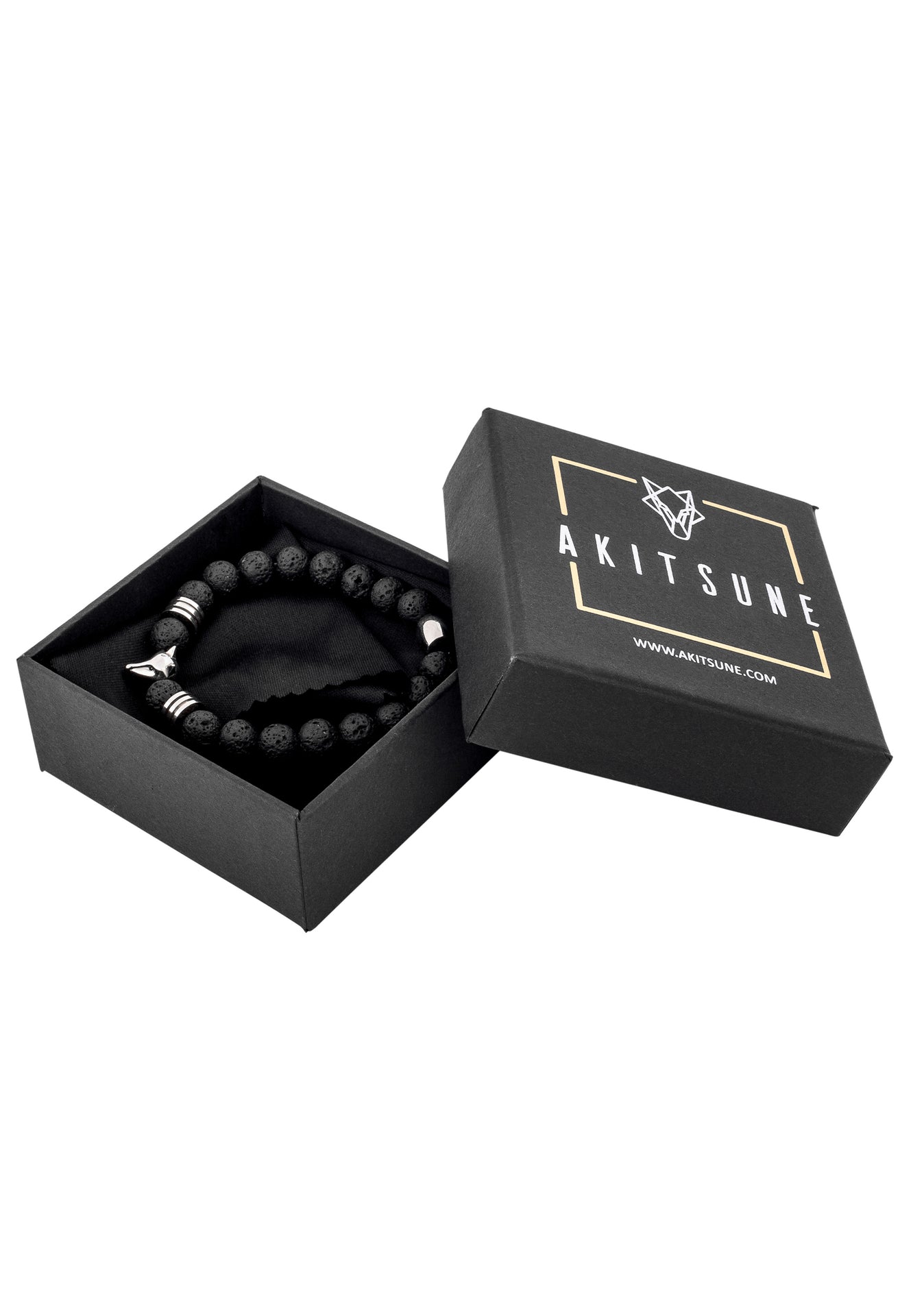 Obsidian-Bracelet-Silver-Lavastone-Black-BeadBox-Packaging