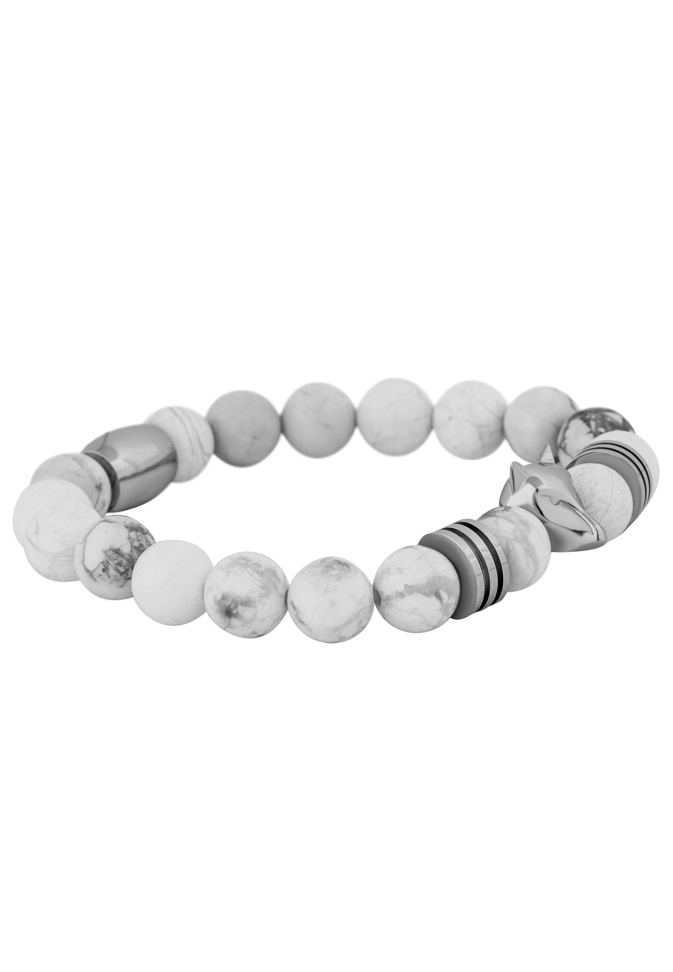 Obsidian-Bracelet-Silver-White-Bead-Onyx-Side